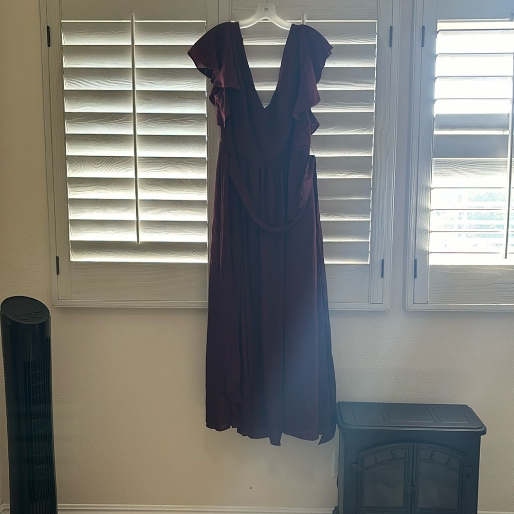Floor Length Dress- maroon/burgundy